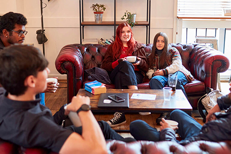 People sitting on sofa